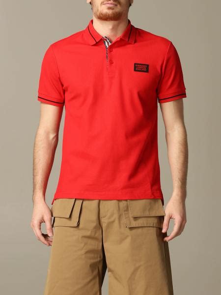 polo burberry in offerta ingrosso|Polo Burberry in Cotone Rosso taglia L International .